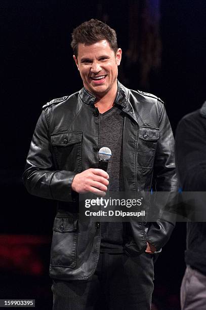 Nick Lachey of 98 Degrees attends the Package Tour Special Announcementat Irving Plaza on January 22, 2013 in New York City.