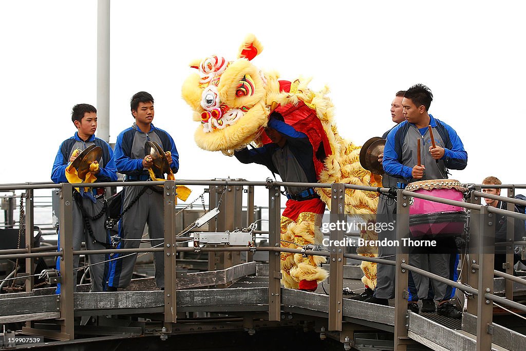 Chinese Lion Dance Ushers In The New Year On Harbour Bridge