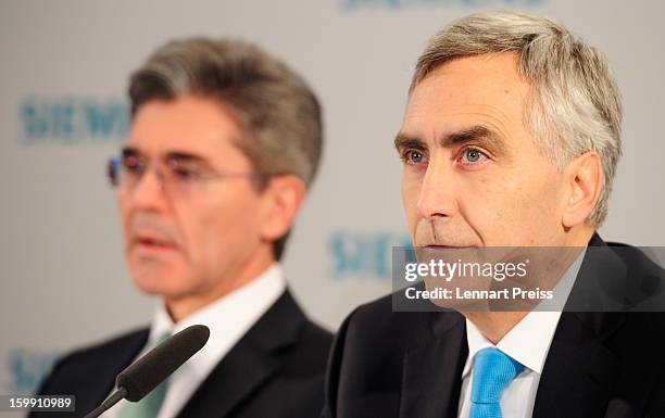 Peter Loescher , President and Chief Executive Officer of Siemens AG, and Joe Kaeser, Member of the Managing Board and Head of Corporate Finance and...