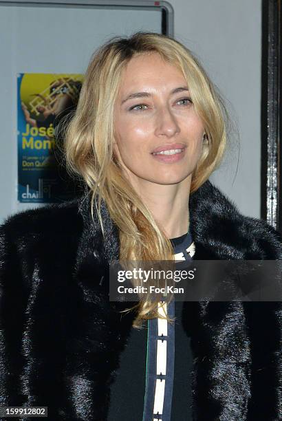 Alexandra Golovanoff attends the Giorgio Armani Prive Spring/Summer 2013 Haute-Couture show as part of Paris Fashion Week at Theatre National de...