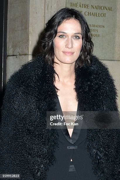 Clotilde Hesme attends the Giorgio Armani Prive Spring/Summer 2013 Haute-Couture show as part of Paris Fashion Week at Theatre National de Chaillot...