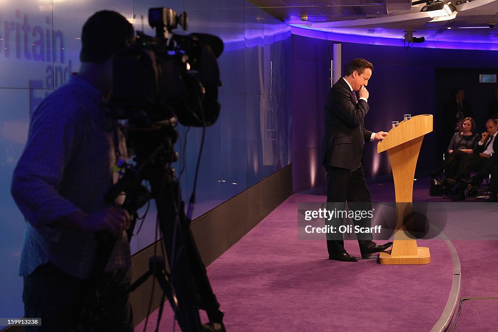 Prime Minister David Cameron Makes Speech On The UK's Position In Europe