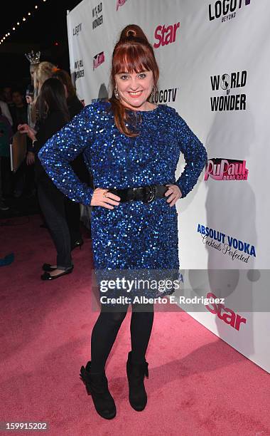 Comedienne Julie Brown arrives to the premiere of "RuPaul's Drag Race" Season 5 at The Abbey on January 22, 2013 in West Hollywood, California.