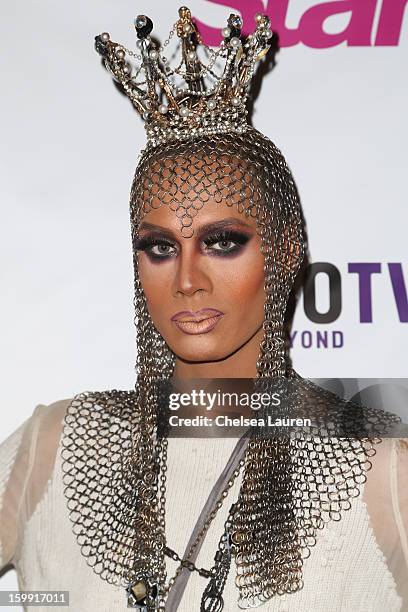 Personality Raja Gemini arrives at "RuPaul's Drag Race" season 5 premiere party at The Abbey on January 22, 2013 in West Hollywood, California.