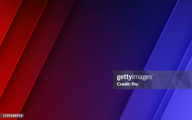 illustrazioni stock, clip art, cartoni animati e icone di tendenza di priorità bassa angolata moderna astratta blu rosso - semaforo rosso