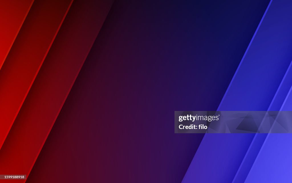 Modern Abstract Blue Red Angled Background