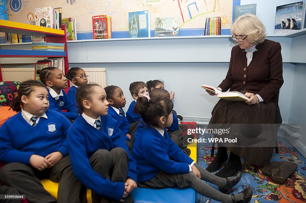The Duchess Of Cornwall Visits St Mary's R. C. Primary School