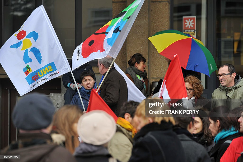 FRANCE-EDUCATION-LABOUR-STRIKE-PROTEST