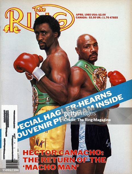 Ring Magazine Cover - Thomas Hearns and Marvin Hagler on the cover.