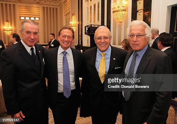 Edward Miller, Richard Fields, Robert Catell and Marty Edelman attend the State of the NYPD address during The N.Y.C Police Foundation Breakfast on...