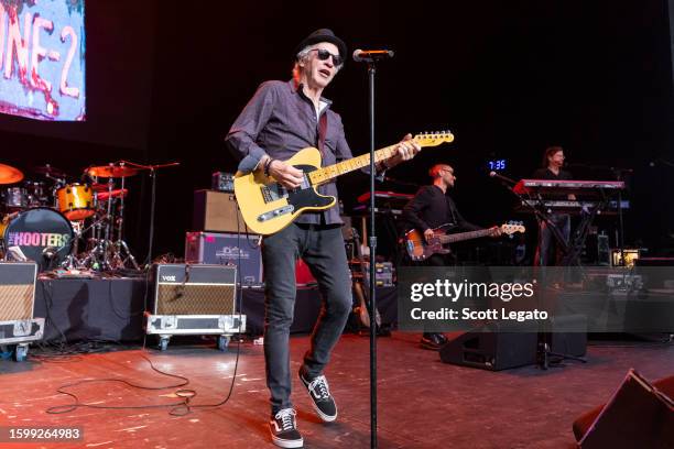 Tommy Tutone performs at Michigan Lottery Amphitheatre on August 06, 2023 in Sterling Heights, Michigan.