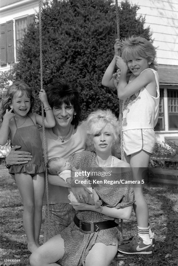 Ronnie Wood Family, Ken Regan Archive, 1983