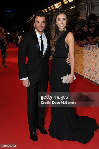 Peter Andre and Emily MacDonagh attends the the National Television Awards at 02 Arena on January 23, 2013 in London, England.