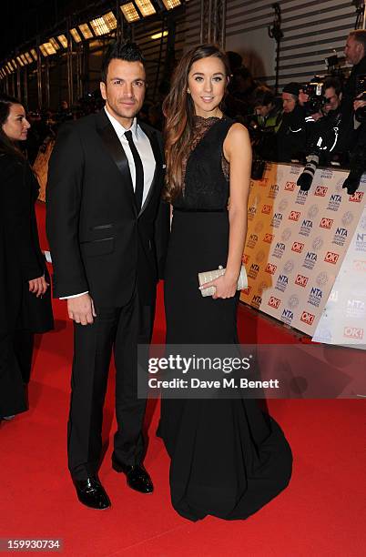 Peter Andre and Emily MacDonagh attends the the National Television Awards at 02 Arena on January 23, 2013 in London, England.