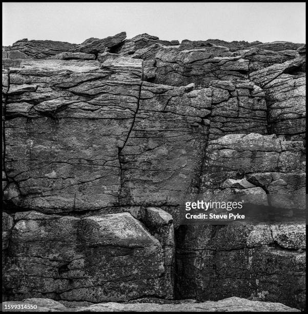 Rock face at an Irish graveyard Inishmaan Aran Island 1990s. Photograph from I Could Read the Sky, a now-classic novel in words and pictures that...