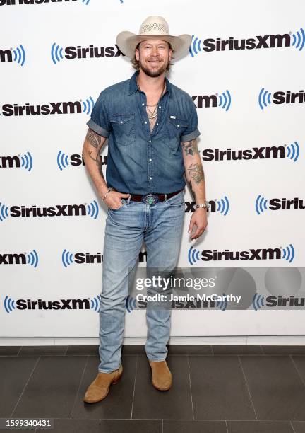 Brian Kelley visits SiriusXM at SiriusXM Studios on August 07, 2023 in New York City.