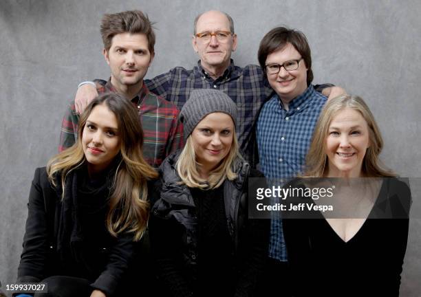 Actors Adam Scott, Richard Jenkins, Clark Duke Jessica Alba, Amy Poehler, and Catherin O'Hara pose for a portrait during the 2013 Sundance Film...