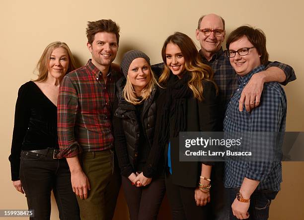 Actors Catherine O'Hara, Adam Scott, Amy Poehler, Jessica Alba, Richard Jenkins and Clark Duke pose for a portrait during the 2013 Sundance Film...