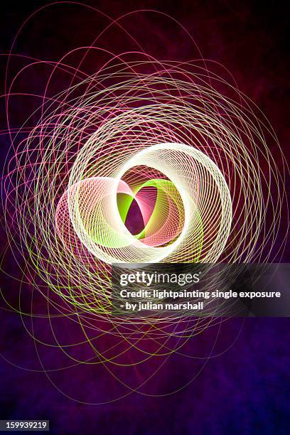 green pink white spirograph - spirograph stock pictures, royalty-free photos & images