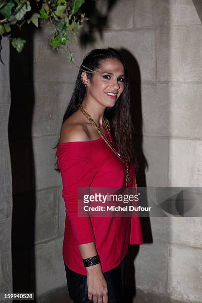 Elisa Tovati attends Zahia Spring/Summer 2013 Haute-Couture show as part of Paris Fashion Week at Palais De Tokyo on January 23, 2013 in Paris,...