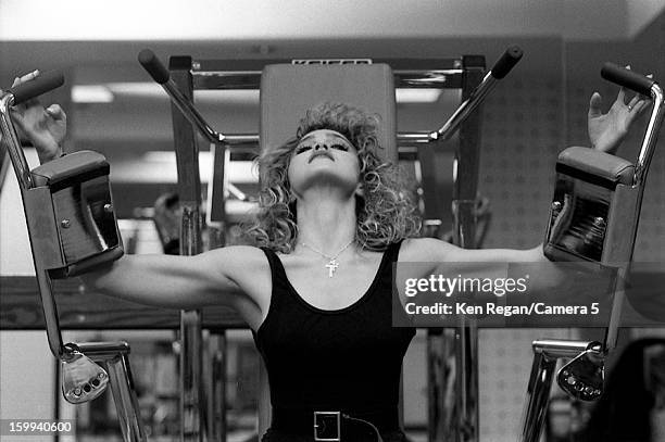 Singer Madonna is photographed for People Magazine in 1985 in New York City. CREDIT MUST READ: Ken Regan/Camera 5 via Contour RA by Getty Images.