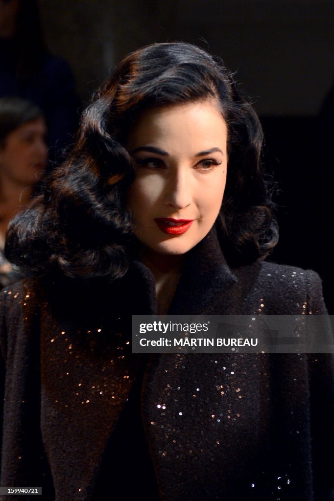 US burlesque performer Dita von Teese arrives to attend Lebanese ...