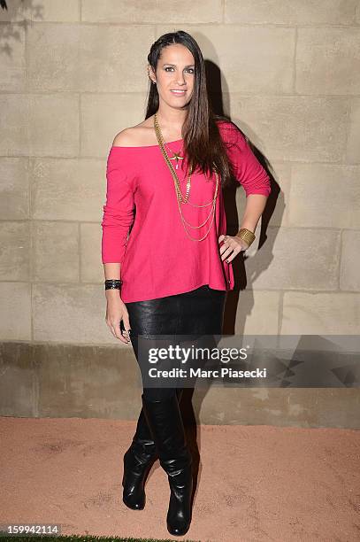Actress Elisa Tovati attends the Zahia Spring/Summer 2013 Haute-Couture show as part of Paris Fashion Week at Palais De Tokyo on January 23, 2013 in...