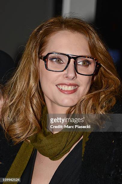 Actress Fredrique Bel attends the Zahia Spring/Summer 2013 Haute-Couture show as part of Paris Fashion Week at Palais De Tokyo on January 23, 2013 in...
