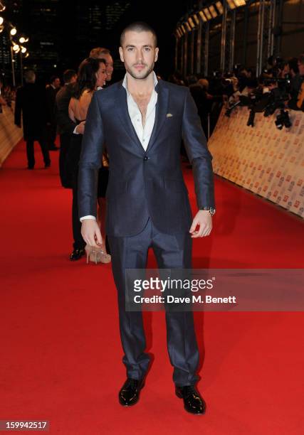 Shayne Ward attends the the National Television Awards at 02 Arena on January 23, 2013 in London, England.