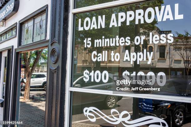 Loan approval sign, Griffin, Georgia.