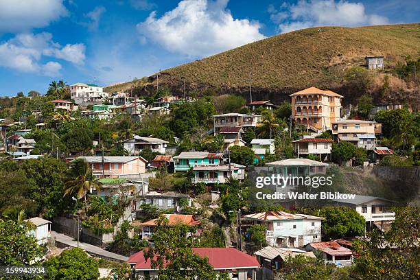 dominica, st. joseph, town view - dominica stock pictures, royalty-free photos & images