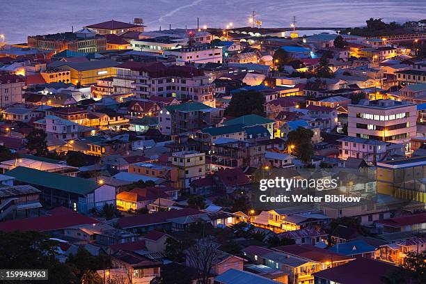 roseau, dominica, harbor view - dominica stock pictures, royalty-free photos & images