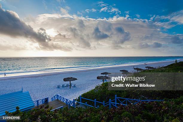 harbour island, bahamas, pink sands beach - dunmore town - fotografias e filmes do acervo