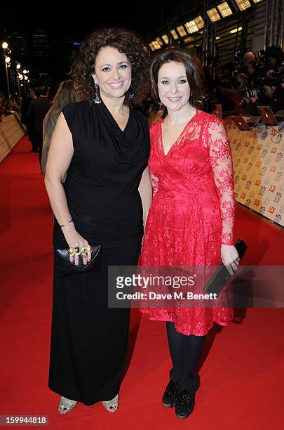 Nadia Sawalha and Julia Sawalha attend the the National Television Awards at 02 Arena on January 23, 2013 in London, England.