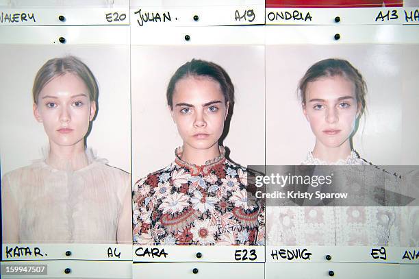 General view backstage during the Valentino Spring/Summer 2013 Haute-Couture show as part of Paris Fashion Week at Hotel Salomon de Rothschild on...