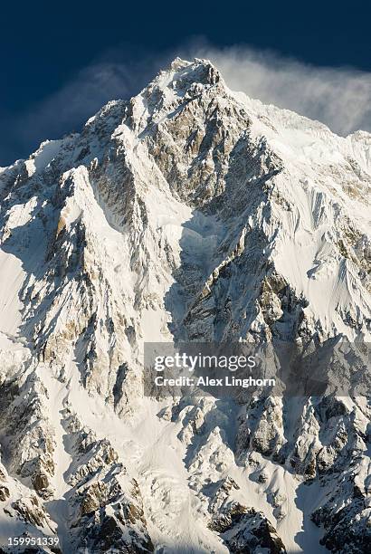 sunrise on nanga parbat, rupal face, himalayas - nanga parbat stock pictures, royalty-free photos & images