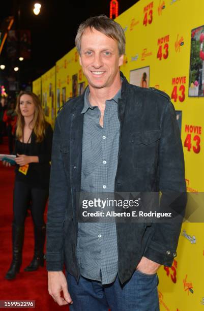 Professional skateboarder Tony Hawk attends Relativity Media's "Movie 43" Los Angeles Premiere held at the TCL Chinese Theatre on Januaprofessional...
