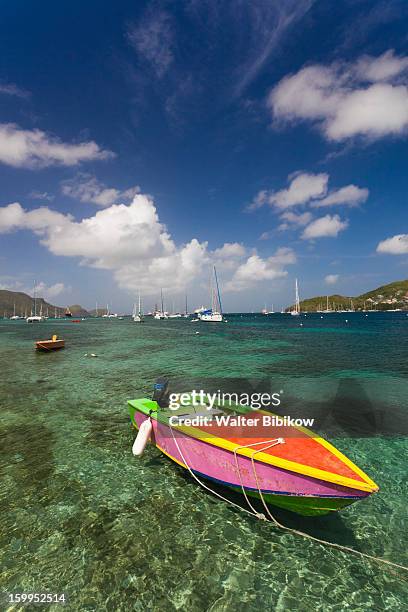 bequia, st. vincent, boat - bequia stock pictures, royalty-free photos & images