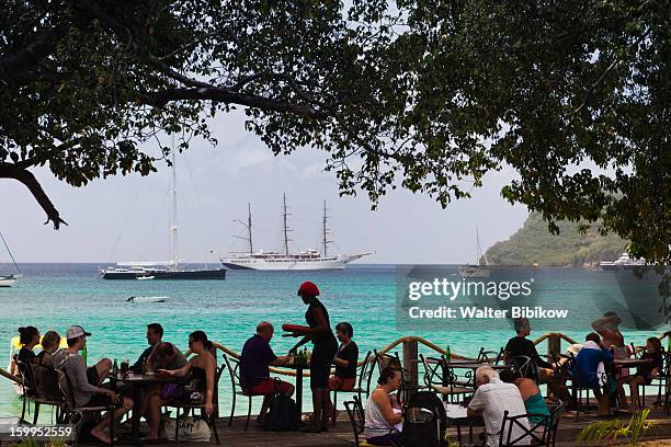 bequia, st. vincent, cafe - bequia stock pictures, royalty-free photos & images