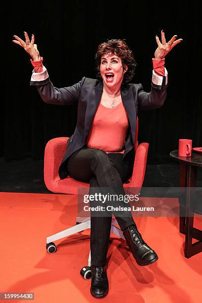 Actress Ruby Wax performs at "Ruby Wax: Out of Her Mind" at The Broad Stage on January 23, 2013 in Santa Monica, California.