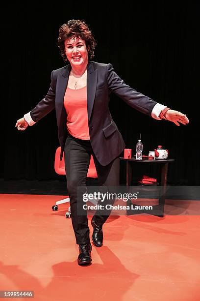 Actress Ruby Wax performs at "Ruby Wax: Out of Her Mind" at The Broad Stage on January 23, 2013 in Santa Monica, California.