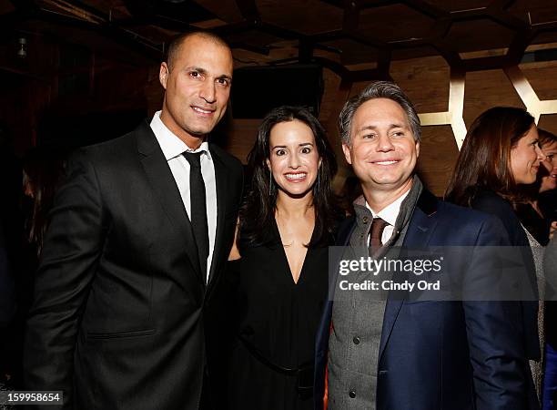 Nigel Barker, Haley Binn and Jason Binn attend DuJour Magazine Gala with Coco Rocha and Nigel Barker presented by TW Steel at Scott Sartiano and...