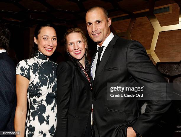 Crissy Barker, guest, and Nigel Barker attend DuJour Magazine Gala with Coco Rocha and Nigel Barker presented by TW Steel at Scott Sartiano and...
