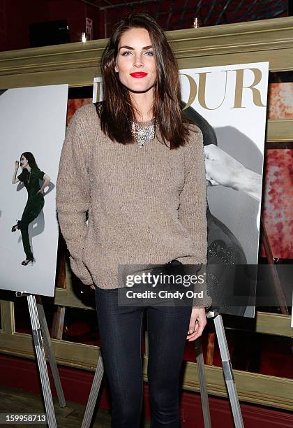 Hilary Rhoda attends DuJour Magazine Gala with Coco Rocha and Nigel Barker presented by TW Steel at Scott Sartiano and Richie Akiva's The Darby on...