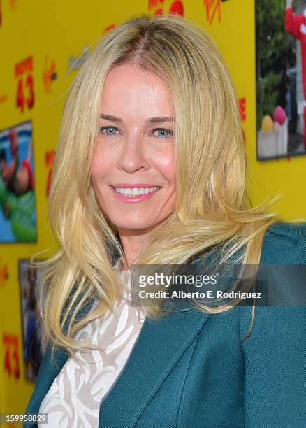 Personality Chelsea Handler attends Relativity Media's "Movie 43" Los Angeles Premiere held at the TCL Chinese Theatre on January 23, 2013 in...