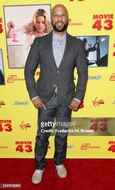 Rapper/actor Common attends the Premiere Of Relativity Media's "Movie 43" at the TCL Chinese Theatre on January 23, 2013 in Hollywood, California.