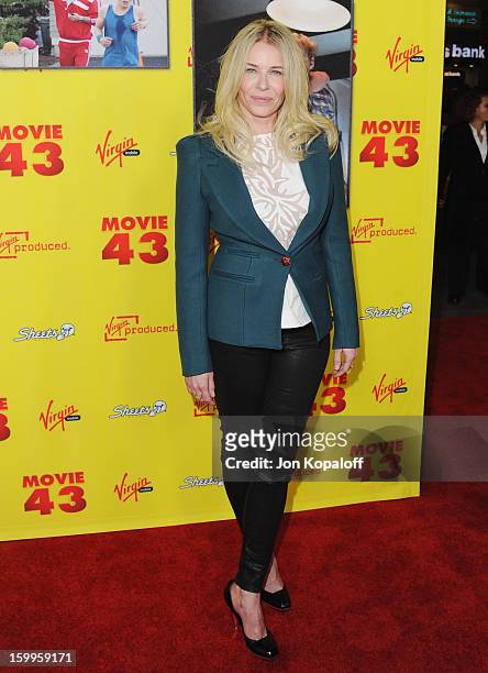 Chelsea Handler arrives at the Los Angeles Premiere "Movie 43" at Grauman's Chinese Theatre on January 23, 2013 in Hollywood, California.