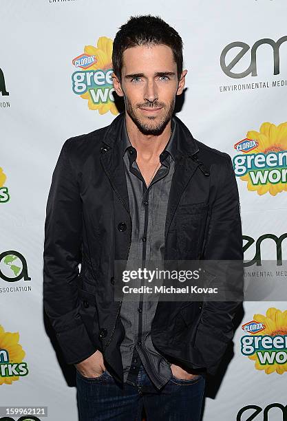 Actor Brandon Beemer attends Celebrities and the EMA Help Green Works Launch New Campaign at Sur Restaurant on January 23, 2013 in Los Angeles,...