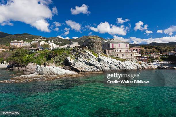 haute-corse, corsica, port view - haute corse fotografías e imágenes de stock