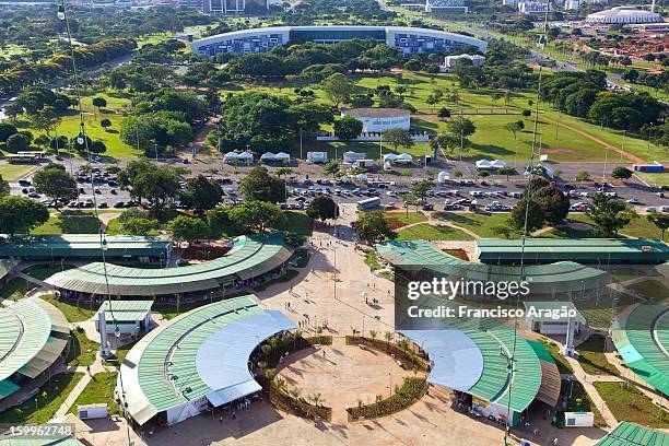 vista da feira de artesanato de brasília - distrito-federal-brasilia stock-fotos und bilder
